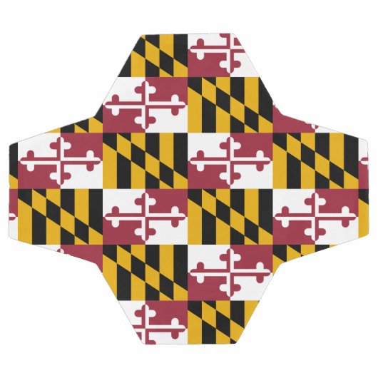 米国メリーランド州旗を掲げる愛国的なサッカーボール サッカーボール (フラット)