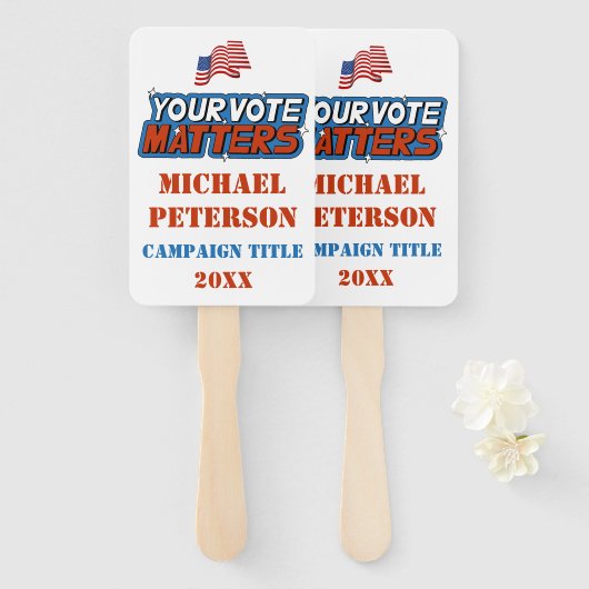 米国モダンの選挙運動 ハンドファン (正面&裏面)