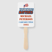 米国モダンの選挙運動 ハンドファン (裏面)