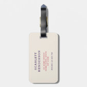 米国モダン国旗のモノグラムS ラゲッジタグ (裏面縦)