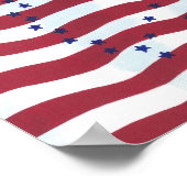 米国モダン国旗の平和標識ポスター ポスター (角)