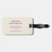 米国モダン国旗モノグラムA ラゲッジタグ (裏面横)