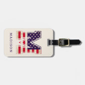 米国モダン国旗M ラゲッジタグ (正面横)