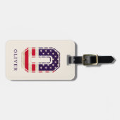 米国モダン国旗O ラゲッジタグ (正面横)