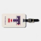 米国モダン国旗T ラゲッジタグ (正面横)