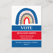 米国モダン政治家の政治運動 名刺 (正面)