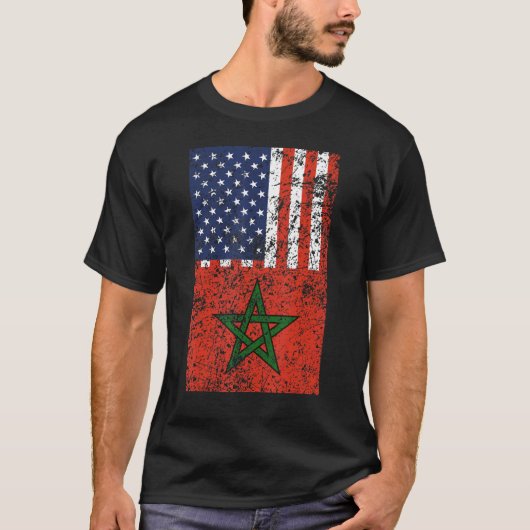 米国モロッコのルーツムーア平和ムーア風モロッコのアメ Tシャツ (正面)