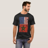 米国モロッコのルーツムーア平和ムーア風モロッコのアメ Tシャツ (正面フル)