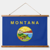 米国モンタナ州旗を持つウォールタペストリー 吊り下げ型タペストリー (正面)