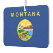 米国モンタナ州旗を持つカーエアーフレッシュナー カーエアーフレッシュナー (左)