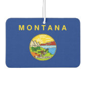 米国モンタナ州旗を持つカーエアーフレッシュナー カーエアーフレッシュナー (正面)