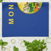 米国モンタナ州旗を持つキッチンタオル キッチンタオル (折り畳み)