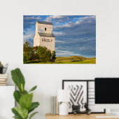 米国モンタナ州Virgelleにある旧穀産エレベーター ポスター (ホームオフィス)