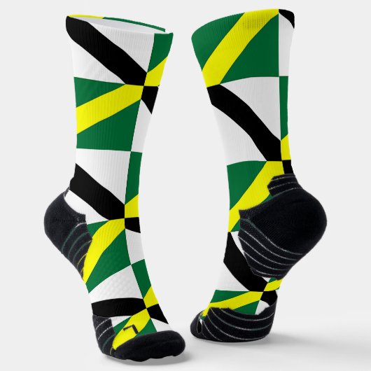 米国モントレー州旗を持つアスレティッククルー靴下 ソックス (傾斜あり)