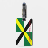 米国モントレー市旗と荷札 ラゲッジタグ (裏面縦)