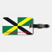 米国モントレー市旗と荷札 ラゲッジタグ (裏面横)