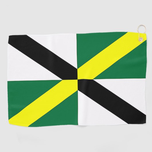 米国モントレー市旗を持つゴルフタオル ゴルフタオル (横)