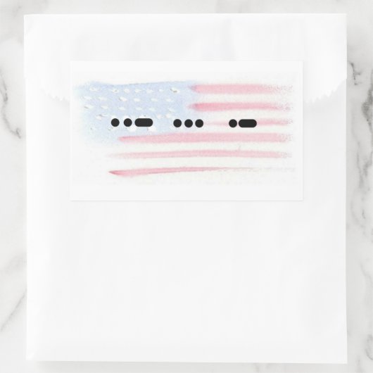 米国モーセの国旗のステッカー付きコーカスタマイズド – 長方形シール (バッグ)