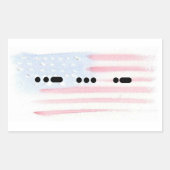 米国モーセの国旗のステッカー付きコーカスタマイズド – 長方形シール (正面)