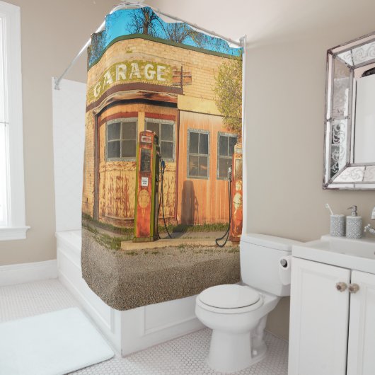 米国ユタ州の旧勤務地。ヴィンテージ、 シャワーカーテン (インサイチュ)