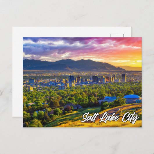 米国ユタ州ソルトレークシティー ポストカード (正面/裏面)