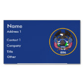 米国ユタ州旗と名刺マグネット マグネット名刺 (正面)