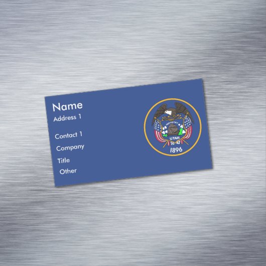 米国ユタ州旗と名刺マグネット マグネット名刺 (インサイチュ)