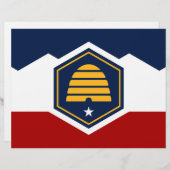 米国ユタ州旗と州 レターヘッド (正面/裏面)