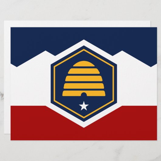 米国ユタ州旗と州 レターヘッド (正面/裏面)