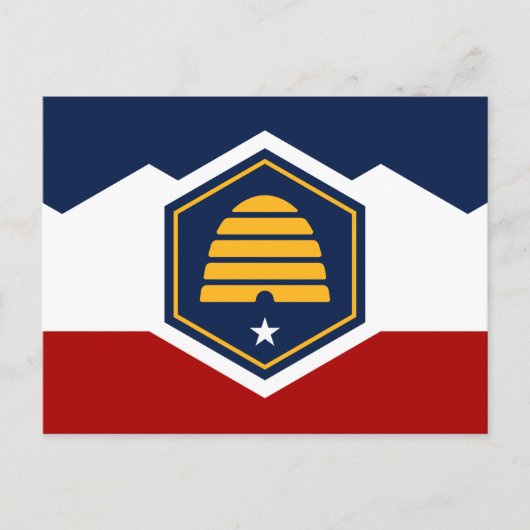 米国ユタ州旗はがき ポストカード (正面)
