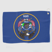 米国ユタ州旗を持つゴルフ州 ゴルフタオル (横)