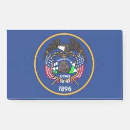 米国ユタ州旗を持つノート ポストイット