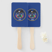 米国ユタ州旗を持つハンドファンのセット ハンドファン (正面&裏面)