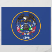 米国ユタ州旗を持つフライヤー チラシ (裏面)