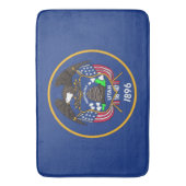 米国ユタ州旗を持つ大型バスマット バスマット (正面縦)