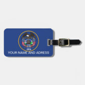 米国ユタ州旗を持つ荷札 ラゲッジタグ (正面横)