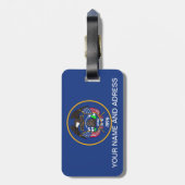 米国ユタ州旗を持つ荷札 ラゲッジタグ (裏面縦)