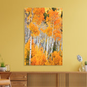 米国ユタ州。《植物》アスペンの木（ポピュラストレムロイデス） 4 キャンバスプリント (インサイチュ (リビング))