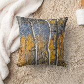 米国ユタ州。《植物》アスペンの木(Populus Tremuloides) クッション (ブランケット)