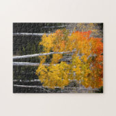 米国ユタ州。《植物》アスペンツリー(Populus Tremuloides) 3 ジグソーパズル (横)