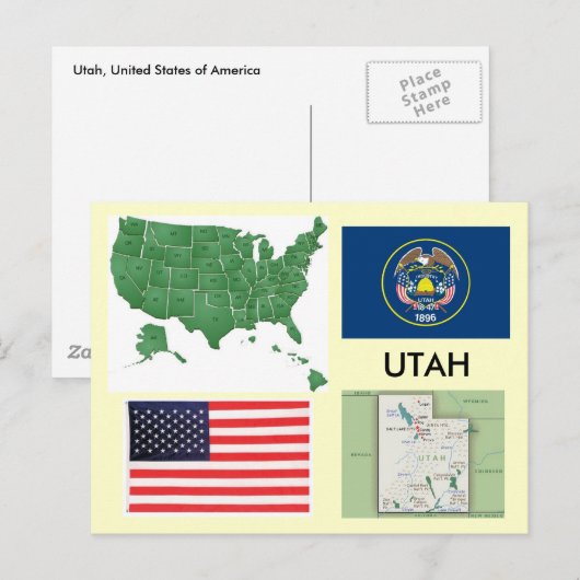 米国ユタ ポストカード (正面/裏面)