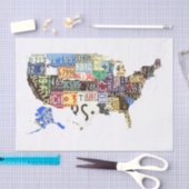 米国ライセンスプレート – すべての州ヴィンテージ 薄葉紙 (クラフト)