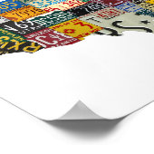 米国ライセンスプレート ポスター (角)