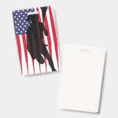 米国ラクロス無制限アメリカ国旗の緩やかなプレーヤーT-S バッジ (正面＆裏面)
