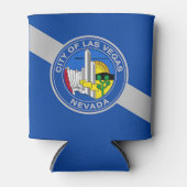 米国ラスベガスシティ国旗を持つクーラーボックス 缶クーラー (正面)