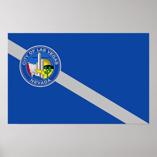 米国ラスベガスシティ州旗を掲げたキャンバス印刷 ポスター (正面)