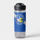 米国ラスベガス国旗を掲げたウォーターボトル ウォーターボトル (正面)