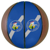 米国ラスベガス州旗を持つフルサイズバスケットボール バスケットボール (縦)