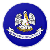 米国ルイジアナ州旗とセラミックノブの引っ張り セラミックノブ (正面)