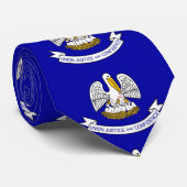 米国ルイジアナ州旗とネクタイ ネクタイ (ロール)